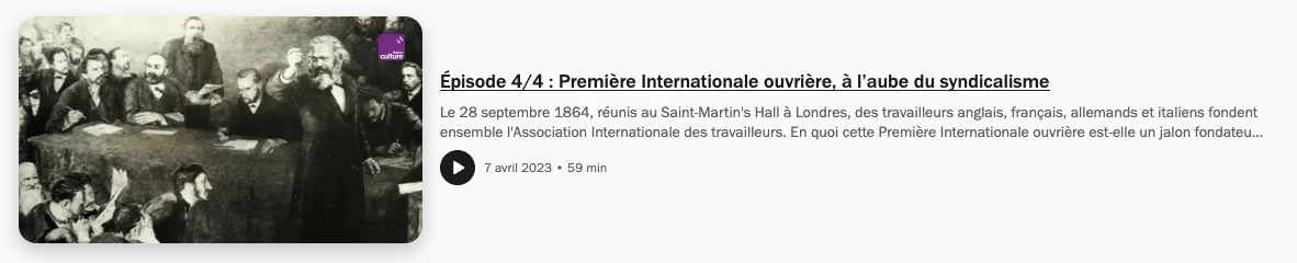 Aux origines du syndacalisme - Puntata 4 Aux origines du syndacalisme - Puntata 4