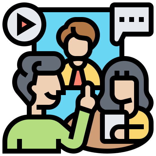 Online-conference: designed by Eucalyp from Flaticon